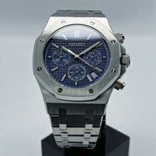 Seiko Mod Cronografo Blu | Cassa Ottagonale | Acciaio Inox | Custom Build