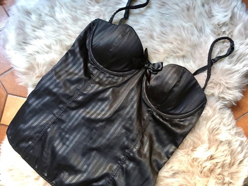 Corsetto satin nero - corsetto,