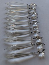 10 VGC 9.5cm Vintage Crystal