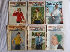lotto 7 riviste MANI DI FATA anni 50 più cartamodelli
