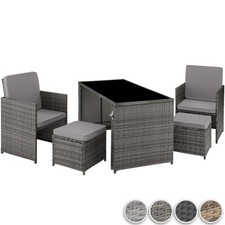 Salottino Rattan Mobili Poltrona Sgabelli Tavolo Idrorepellenti Cuscino Nuovo