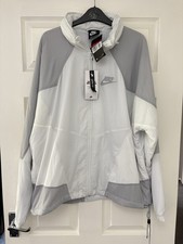 Giacca a vento Nike Dept Of Archives 1990 ristampa tessuto bianco grigio taglia large L