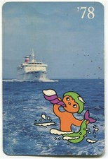 Calendario tascabile 1978, di Black Sea Shipping Company, nave e sirena (13) m
