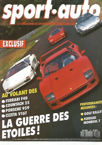 Sport auto 332 - sport, f40