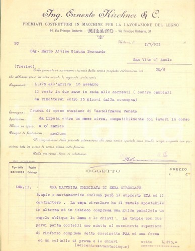 1911 milano ing ernesto - 1911, ing.