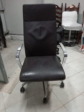 Sedia - Ufficio - marrone - Semipelle - con rotelle