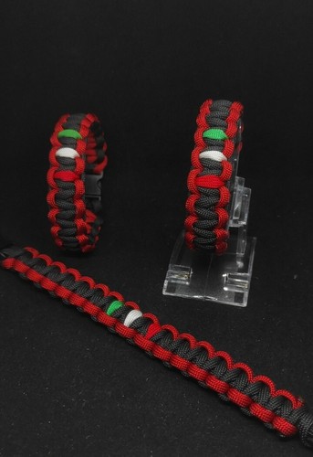 Bracciale paracord rosso - bracciale,