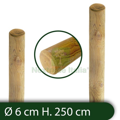 10pz pali tondi legno senza - 10pz,