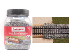AUHAGEN 61829 - Barattolo di pietrisco per massicciata grigio granito. 600g - sc