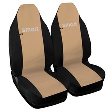 COPRISEDILI AUTO COMPATIBILI CON SMART 2a SERIE W451 ECOPELLE BEIGE NERO