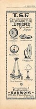 Haut-Parleur Lumiere. Etab. Gaumont Paris. Pubblicita 1926