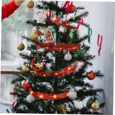 Nastro Luminoso Natalizio Rosso 5 Metri Con 50 MicroLED Bianco Caldo a Batteria