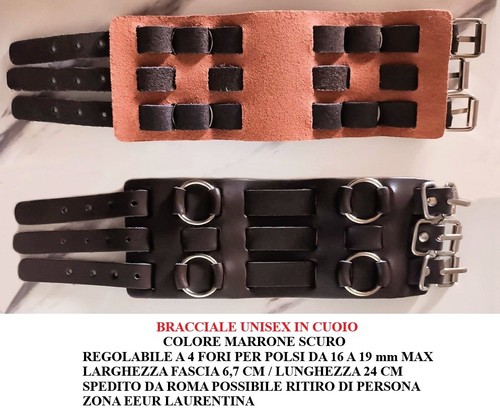 Bracciale cuoio marrone - cuoio,