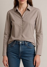 Camicia Helmut Lang grigio talpa manica lunga con bottoni