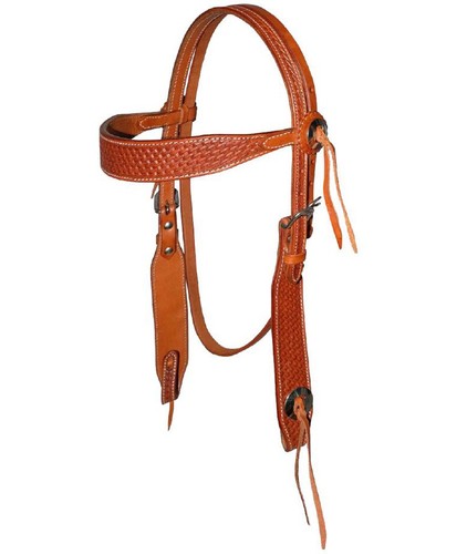 Testiera western cuoio - testiera,