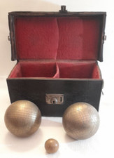 2 Bocce vintage in bronzo con