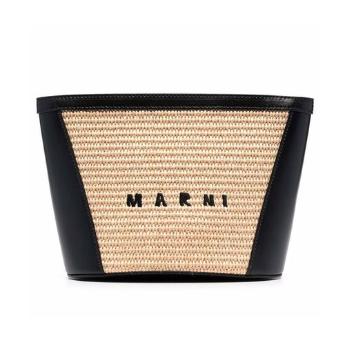 Marni embroidered logo raffia - marni,