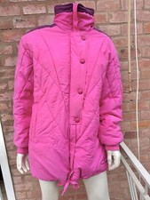 PIERRE CARDIN Paris Puffer Jacket Hot Pink Womens Sport 80s Vintage Size 38 S?