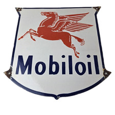 Insegna Olio Mobil Vintage -