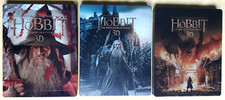 HOBBIT 3D - TRILOGIA VERSIONI CINEMA - 3 STEELBOOK BLU-RAY 2D/3D Audio ITALIANO