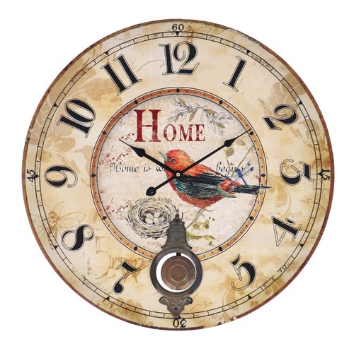Wooden round pendulum wall - wooden,