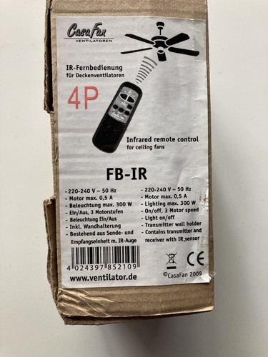Telecomando per casafan ir - casafan, fb-ir