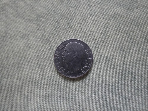Moneta lira cent vittorio - moneta,