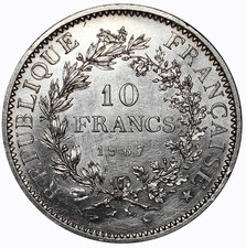 1967 FRANCIA MONETA 10 FRANCHI