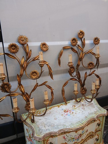 Coppia appliques ferro dorato - coppia,