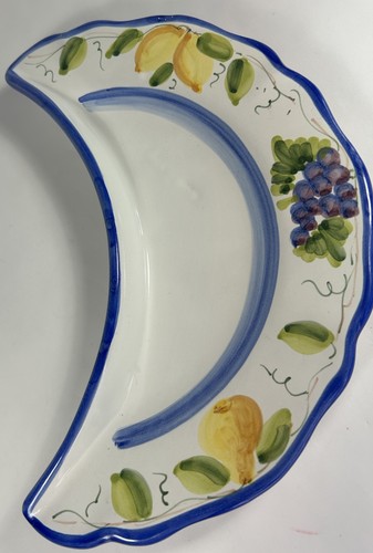 Piatto mezzaluna dipinto - piatto, a
