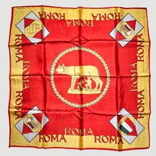 AS Roma Bandiera Vintage Anni 60 / 70 Flag 65x65 cm Football Memorabilia 