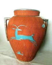 VASO IN TERRACOTTA  SMALTO E ORO - FANTECHI  sesto fiorentino ART DECO - ANNI 30