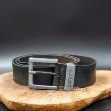 Cintura uomo Levis cintura vintage in pelle jeans cintura in pelle nera tagli...