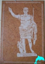 PIANO TAVOLO/QUADRO AUGUSTO IN MARMO ROSSO VERONA SCONTO 20%