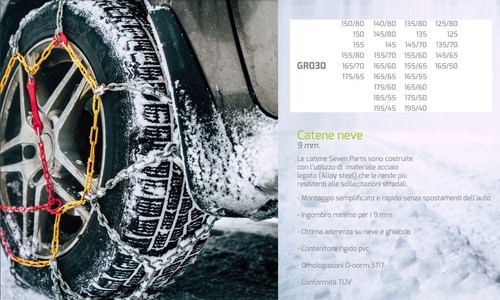 Catene neve 165 65 14 - neve, mm