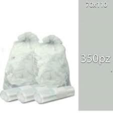 350 Sacchetti Differenziata Buste Immondizia 70x110cm TRASPARENTI Spazzatura