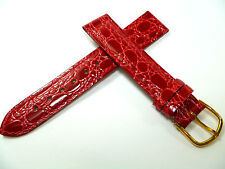 18 Mm Rot Cinturino Orologio Con Finitura In Coccodrillo Cinturino In Pelle 1891