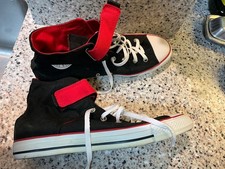 CONVERSE COLLARE CINTURINO ALLA CAVIGLIA CHUCK TAYLOR TAGLIA 11 HI 119812F NERO ROSSO ALL STAR