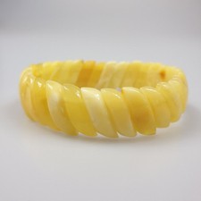 bracciale ambra bianca fatto a
