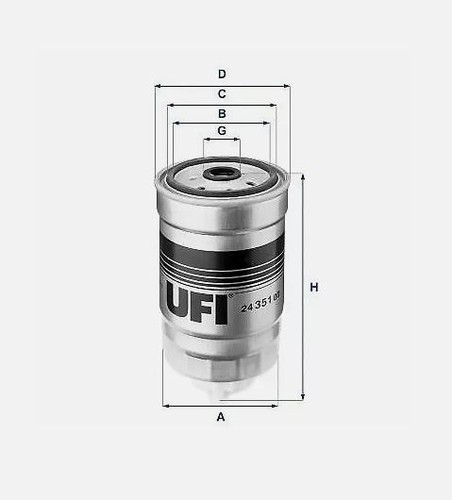 Filtro carburante ufi - carburante,