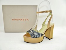 Sandali con plateau Apepazza beige scarpe sandalo tacco alto n.37