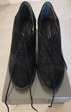 Scarpe stringate mod. Francesine in camoscio col. nero