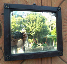 Specchierina, piccola specchiera epoca Impero cm 32 x 36  con fregi