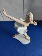 Wallendorf-Statuina in porcellana-Danzatrice-Lago dei Cigni-Mod 1755-INCOLLATA!