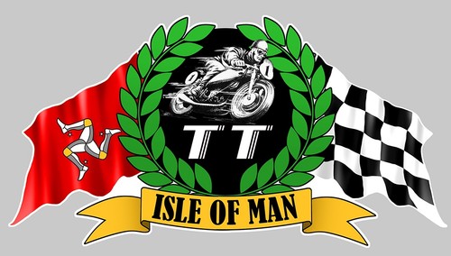 Sticker isle man tourist - of,