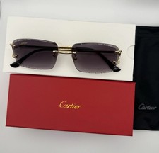 Cartier Big C lente senza montatura grigio sfumato taglio diamante