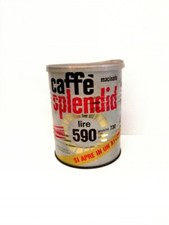 scatola di Latta CAFFE' SPLENDID TORREFAZIONE COFFEE Vintage tin box LIRE 590