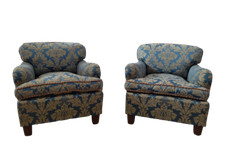 Coppia di poltrone damascate
