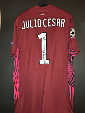 Julio Cesar Inter match worn issued 2011-12 champions league red signed