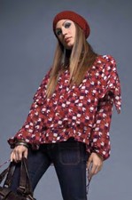 DENNY ROSE BLUSA camicia maglia rossa art. 3830 tg. M/L